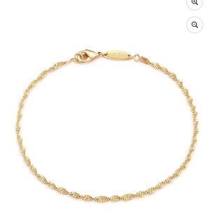 14k Gold plated Twisted Rope Bracelet